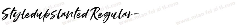 Styledupslanted Regular字体转换